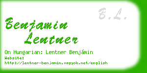benjamin lentner business card